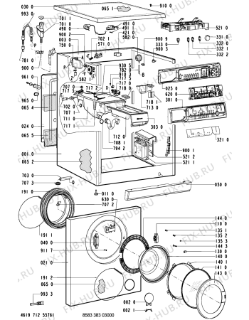 Схема №1 WAP 8788-D с изображением Декоративная панель для стиралки Whirlpool 481245210994