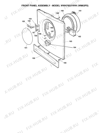Схема №2 WM63P (F033006) с изображением Запчасть для стиральной машины Indesit C00201234
