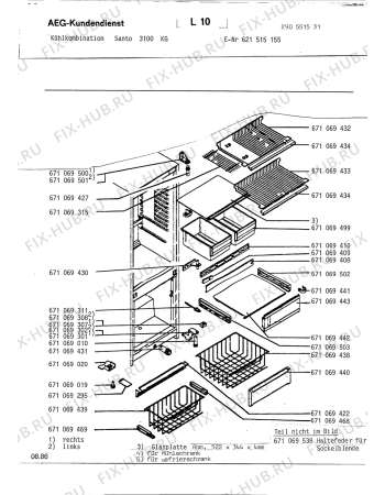 Взрыв-схема холодильника Aeg S3100 KG - Схема узла Section1