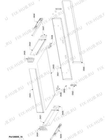 Схема №3 SOV 100 GRC с изображением Рассекатель для плиты (духовки) Whirlpool 480121102087