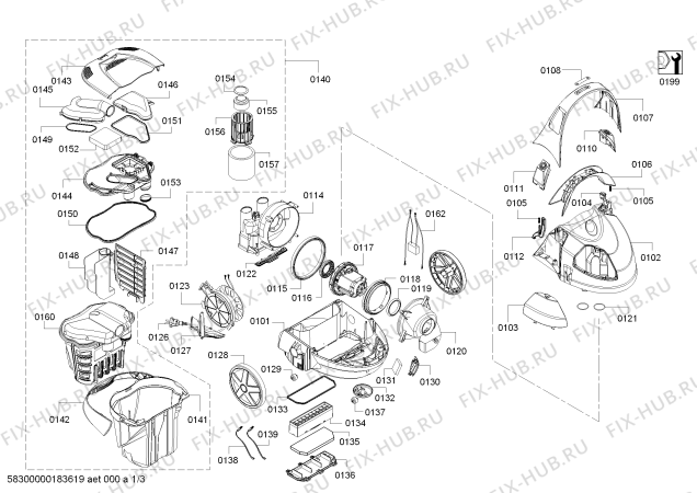 Схема №2 CVC722ST с изображением Уплотнение крышки для мини-пылесоса Bosch 00757401