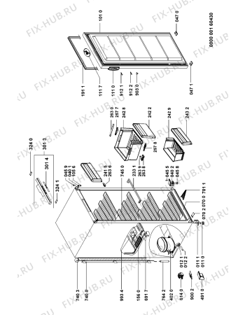 Схема №1 AFG 8140 с изображением Дверка для холодильника Whirlpool 481241610126