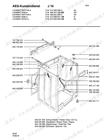 Взрыв-схема стиральной машины Aeg LAVNOVA SUPER - Схема узла Housing 001