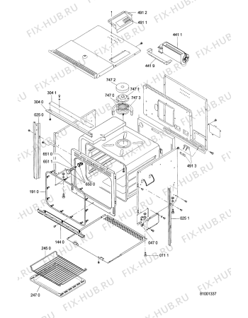 Схема №3 EMHP 4466 NB с изображением Дверка для плиты (духовки) Whirlpool 481245058392