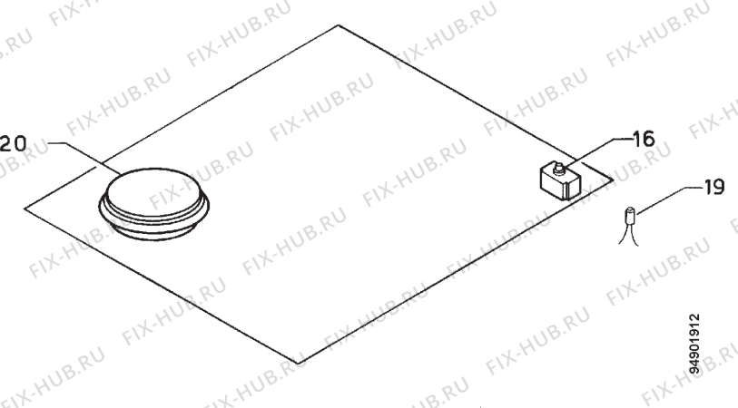 Взрыв-схема плиты (духовки) Faure CPT110W - Схема узла Electrical equipment 268