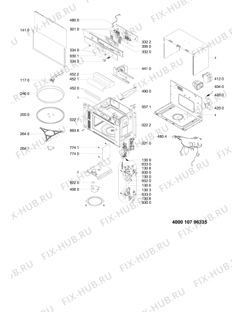 Схема №1 AMW 442 IX с изображением Дверка для микроволновой печи Whirlpool 481010763186