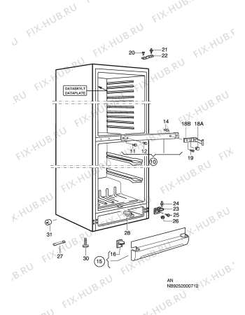 Взрыв-схема холодильника Privileg 974398-0/40122 - Схема узла C10 Cabinet