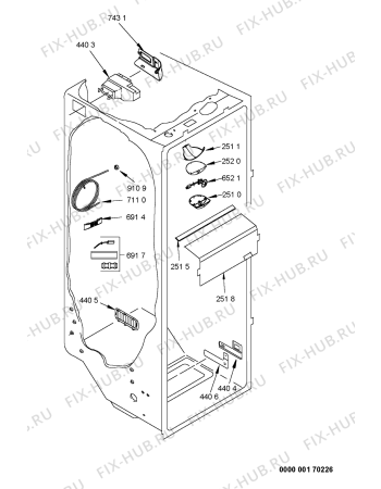 Схема №5 KSN 4051/A с изображением Крышечка для холодильной камеры Whirlpool 481245228619