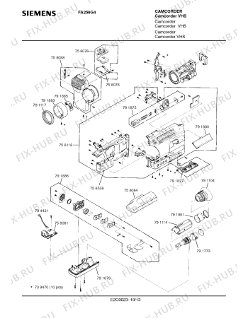 Схема №9 FA259G4 с изображением Кассетник для видеоэлектроники Siemens 00757852