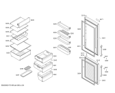 Схема №3 3KF6601W с изображением Дверь морозильной камеры для холодильника Bosch 00712907