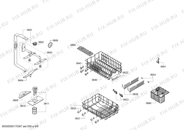 Схема №3 CP3A00J5 с изображением Силовой модуль запрограммированный для посудомоечной машины Bosch 00659157