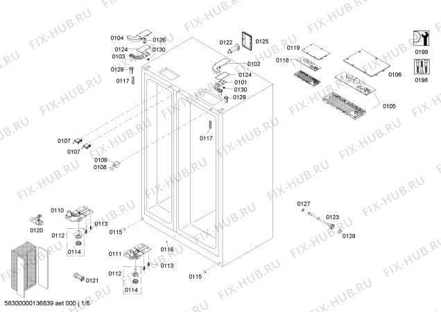 Схема №4 3FAL4656 с изображением Выдвижной ящик для холодильника Bosch 00676122