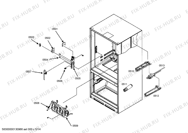 Схема №9 RY495300 с изображением Декоративная планка для холодильника Bosch 00669284