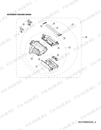 Схема №4 AWG/L 5062 с изображением Вноска для стиралки Whirlpool 482000015853