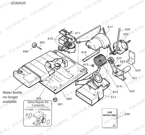 Взрыв-схема стиральной машины Indesit G75CSK (F029341) - Схема узла
