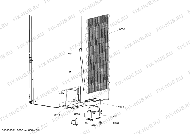 Схема №1 KIFO30S01 с изображением Уплотнитель двери для хлебопечки Siemens 00686687