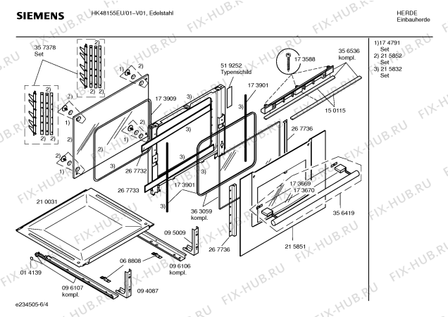 Схема №2 HK48155EU с изображением Инструкция по эксплуатации для духового шкафа Siemens 00584117