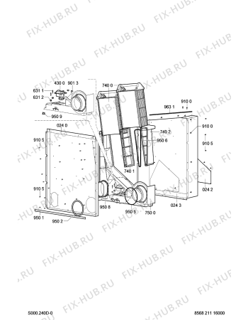 Схема №4 TRK 5065 с изображением Уплотнение Whirlpool 481246698994