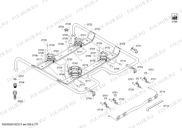 Схема №4 HGD74W325R с изображением Инструкция по эксплуатации для плиты (духовки) Bosch 18018909