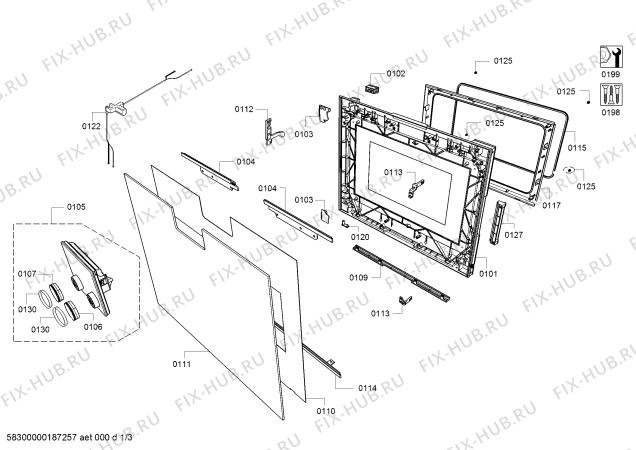 Схема №1 BM450710 с изображением Планка для духового шкафа Bosch 11008717