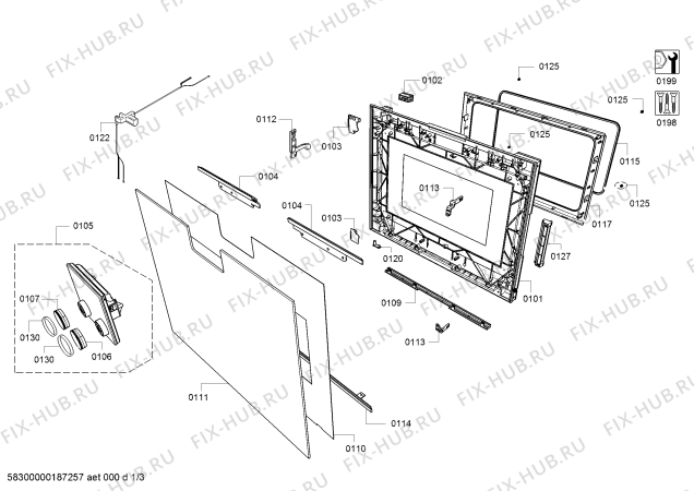 Схема №1 BM451710 с изображением Планка для электропечи Bosch 11008720