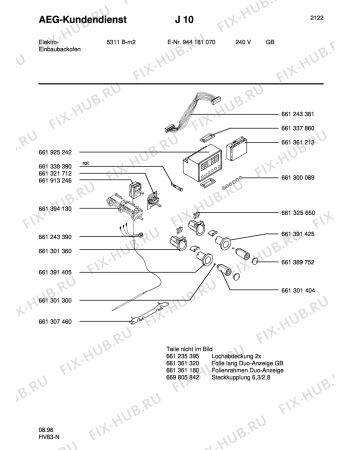 Взрыв-схема плиты (духовки) Aeg 5311B-M GB - Схема узла Section5