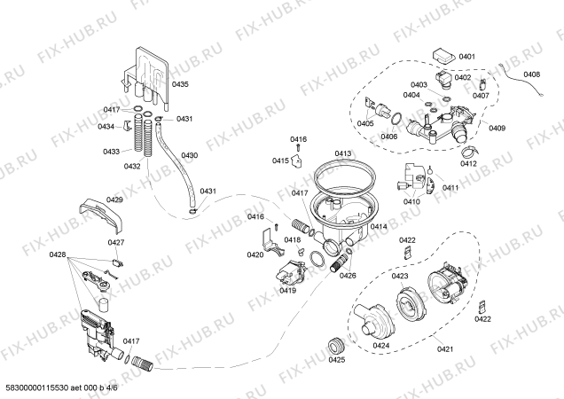 Схема №4 SHX56B02UC с изображением Вставка для ручки Bosch 00184587