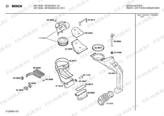 Схема №2 WIT8530DC WIT8530 с изображением Силовой модуль для стиралки Bosch 00283030