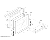 Схема №2 HBA63B251 с изображением Фронтальное стекло для электропечи Bosch 00687988