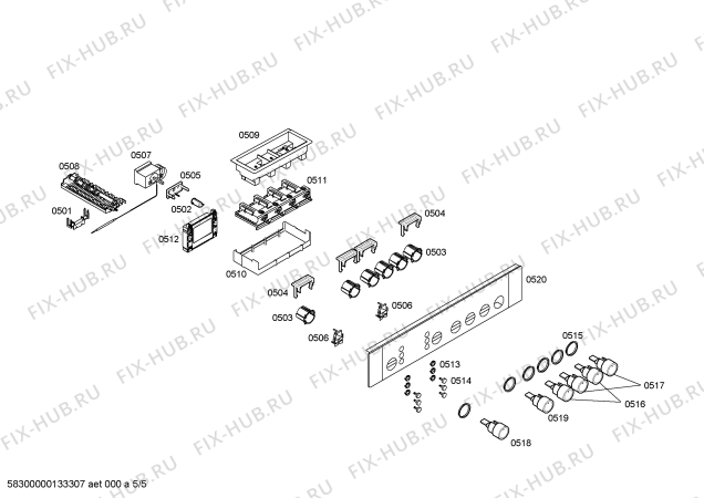 Схема №4 3HT618XP с изображением Кольцо для плиты (духовки) Bosch 00607015