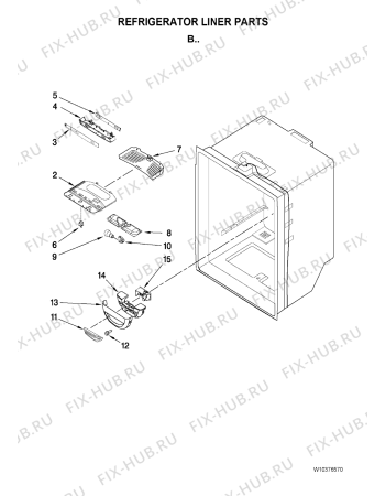 Схема №3 G37025PEAW с изображением Запчасть для холодильника Whirlpool 482000006801