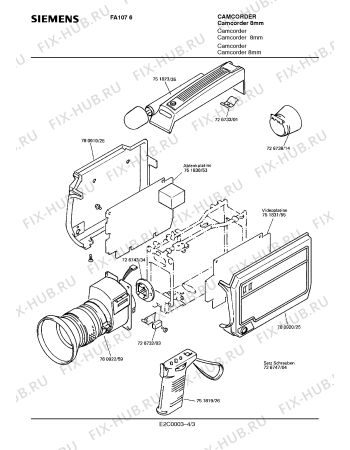 Взрыв-схема видеотехники Siemens FA1076 - Схема узла 03