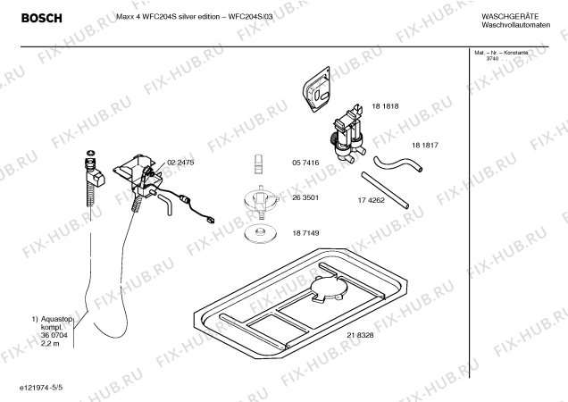 Схема №2 WFC204S Maxx4 WFC204S silver edition с изображением Крышка для стиральной машины Bosch 00216473