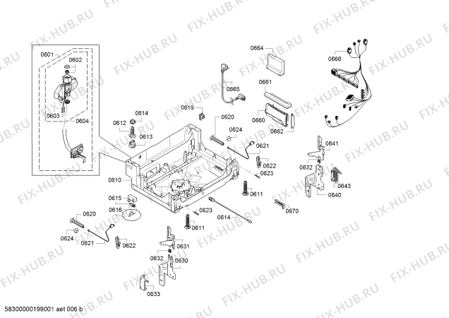 Схема №5 DF480161CN с изображением Силовой модуль запрограммированный для посудомоечной машины Bosch 12014578