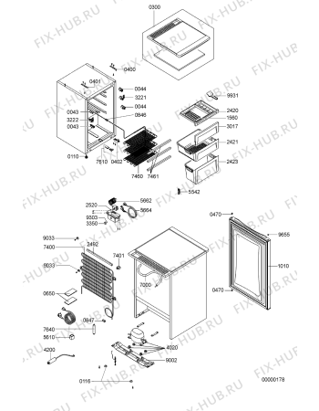 Схема №1 AFB 6341 с изображением Испаритель для холодильника Whirlpool 481251138292