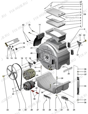 Взрыв-схема стиральной машины Whirlpool FTL600FOURLISGR (F025828) - Схема узла