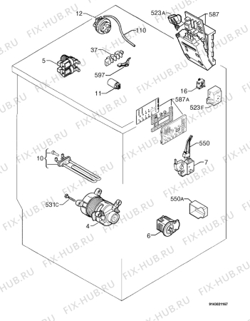 Схема №3 L64560 с изображением Блок управления для стиральной машины Aeg 973914515213002