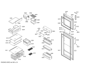 Схема №3 KD40NA63NE с изображением Дверь морозильной камеры для холодильника Siemens 00682674