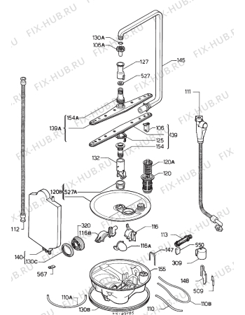 Взрыв-схема посудомоечной машины Arthurmartinelux ASL673 - Схема узла Hydraulic System 272