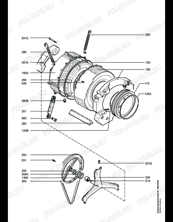 Взрыв-схема стиральной машины Electrolux EW1477F - Схема узла Functional parts 267