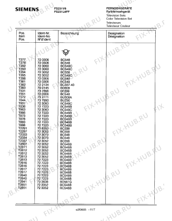 Схема №7 FS229V6 с изображением Инструкция по эксплуатации для жк-телевизора Siemens 00530794