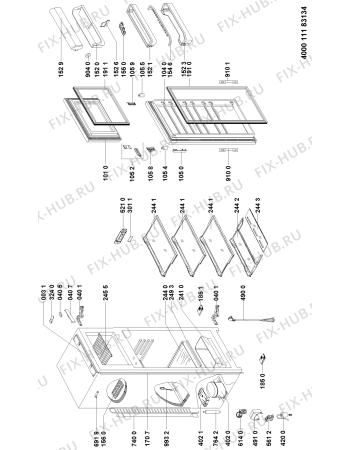 Схема №1 5106500005 с изображением Криостат для холодильной камеры Whirlpool 481010790550