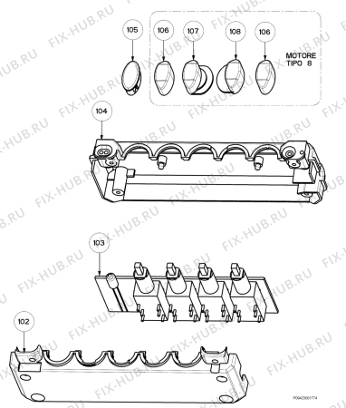 Взрыв-схема вытяжки Zanussi ZHC923X - Схема узла Section 3