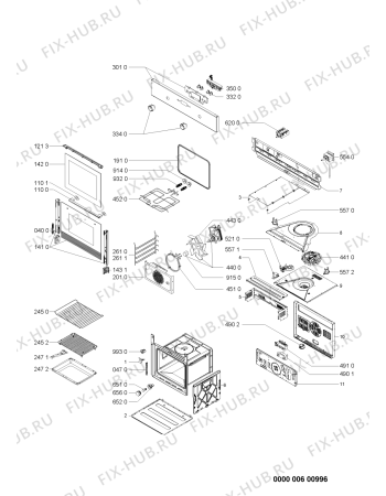 Схема №1 AKL907IX (F091024) с изображением Наставление для духового шкафа Indesit C00357832