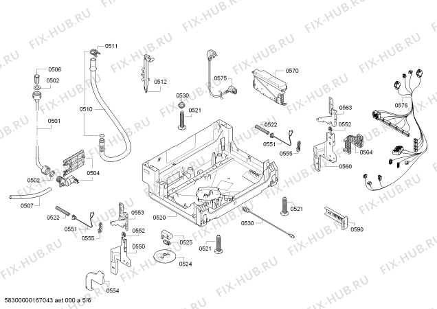 Схема №3 SMI30E05TR с изображением Панель управления для посудомойки Bosch 00705028