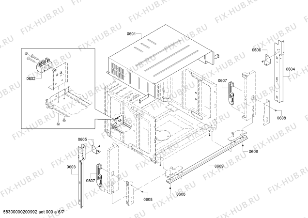 Схема №4 PSO301M Thermador с изображением Скоба для электропечи Bosch 10003711