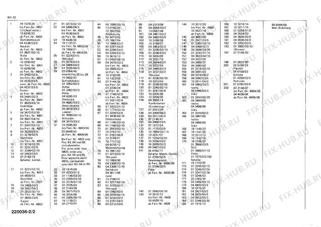 Схема №1 WV42 SIWAMAT M с изображением Программатор для стиралки Siemens 00072145