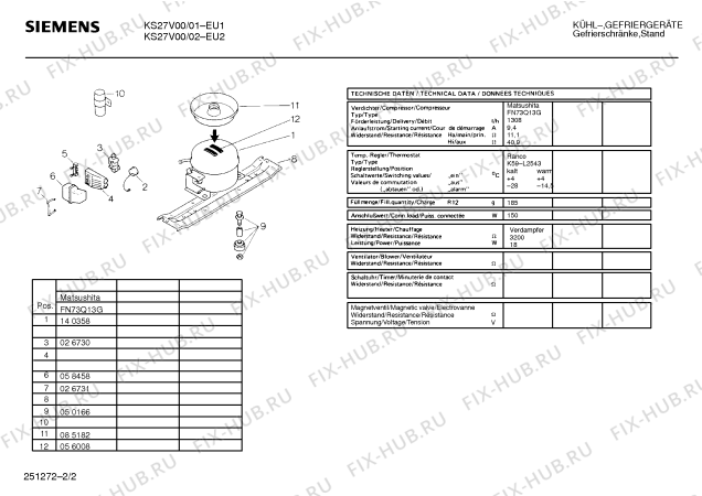 Схема №2 KS27V00 с изображением Поднос для холодильника Siemens 00091056