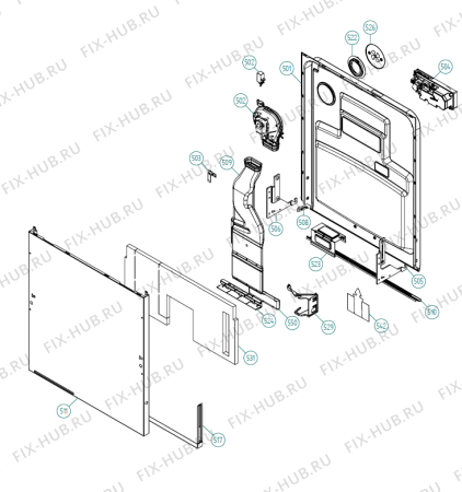 Взрыв-схема посудомоечной машины Asko D5893 XXL FI CE   -Titan FI Soft (338057, DW70.4) - Схема узла 05