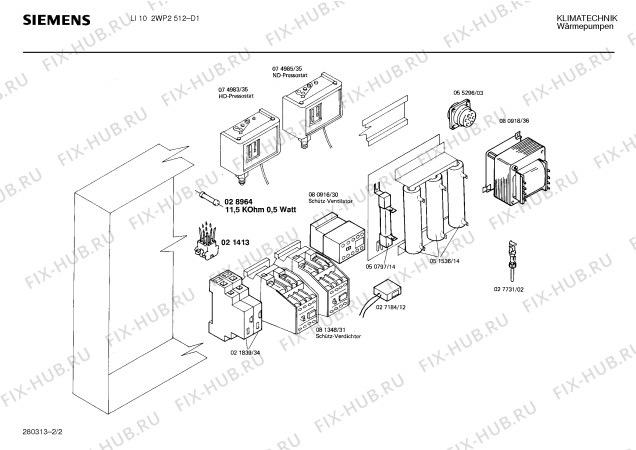 Взрыв-схема стиральной машины Siemens Ag 2WP2512 - Схема узла 02